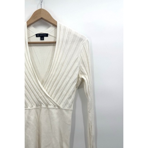 INC International Concepts Sweaters - Y2K INC Womens Medium Babydoll Sweater V-Neck Faux Wrap Cottagecore Preppy Retro